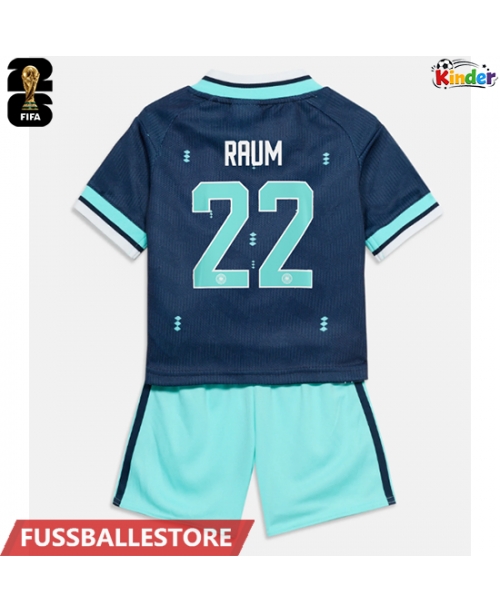 Günstige Deutschland David Raum #22 Auswärts Trikotsatzt Kinder WM 2026 Kurzarm (+ Kurze Hosen)